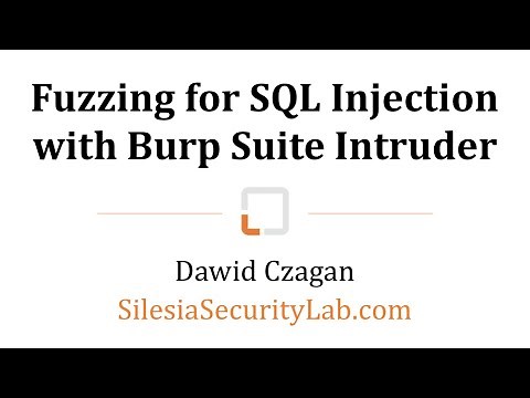 Fuzzing for SQL Injection with Burp Suite Intruder