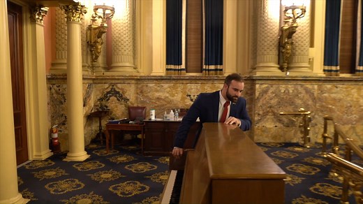 25K views · 1K reactions | Late at night while the PA Capitol slept, Rep. Andrew Lewis and I brought a little Christmas spirit and a proposed political truce to Harrisburg. More unites us than divides us! MERRY CHRISTMAS, PENNSYLVANIA! #pianogate #capitolchristmas #paproud #merrychristmas | PA State Rep. David Rowe | Facebook