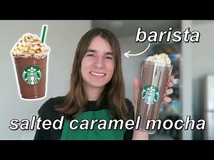 How To Make A Starbucks Iced Salted Caramel Mocha At Home // by a barista