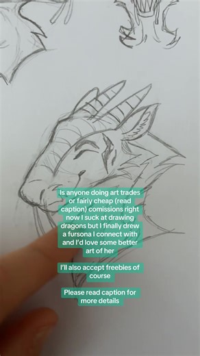 I can pay though cashapp only, and my budget is 15-20 dollars because I don’t get paid that much and I’m trying to save for college :’) I can draw any species but I don’t draw dragons that well. Im most experienced with felines (domestic and wild) and humans. Art trades will be fully traditional bc I got my iPad taken away and I don’t like drawing on my phone. I can provide colors for you or make a really quick colored headshot for reference. All I’d want is a headshot or bust please. Also I’m a
