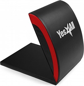 Yes4All Ab Exercise Mat with Tailbone Protecting Pad for Abs Workouts (Red)