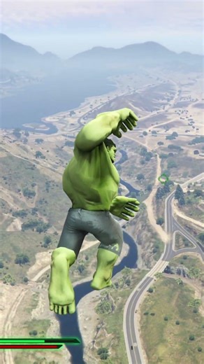 Hulk vs Kong GTA 5 Giant Monster Battle #gta #gta5mods #hulk #kingkong #shorts