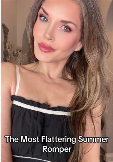 Stylish Black and White Summer Romper for Women