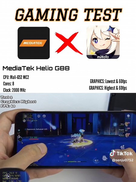 Mediatek Helio G88 Gaming Performance Test: Genshin Impact Gameplay