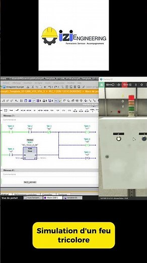Simulation d'un feu tricolore #tiaportal #automobile #siemens #tiaportal #factoryio #plcsim