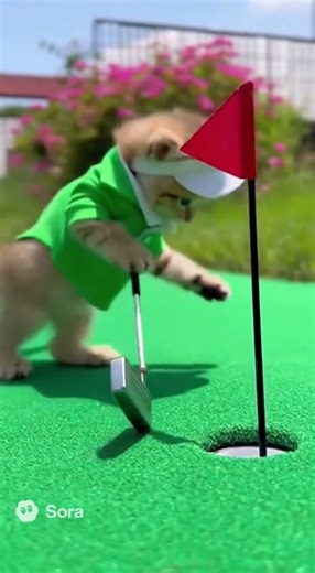 AI Kitten Golf Challenge 😂🐾 | Cute & Funny Cat Animation