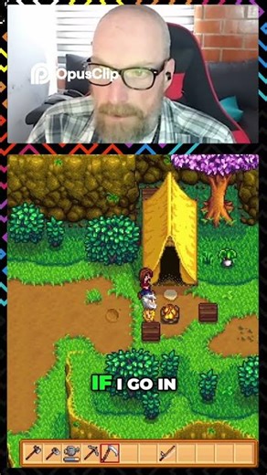 Stranger Offers Food: My Tent Experience #stardewvalley #letsplaystardewvalley