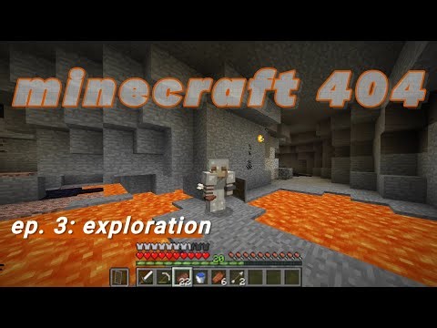 iron mining and creeper killing | minecraft 404 ep. 3 🗺