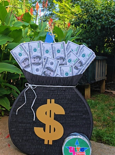 Costal de Dólares paso a paso - Piñata fácil y decorativa