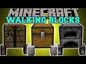 Minecraft: WALKING BLOCKS (BLOCKS THAT FOLLOW YOU!) Block Golems Mod Showcase