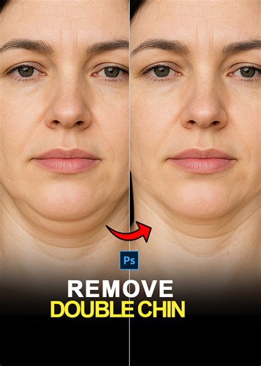 114K views · 855 reactions | Photoshop 2026 Tutorial: Remove Double Chin in 1 Minute #Photoshop2026 #PhotoshopTutorial #DoubleChinRemove | Graphics Solution Tricks | Facebook