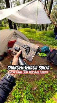 Camping Gear Charger Tenaga Surya Solar Panel Lipat Portable #camping #campinggear #survival