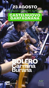 Il "Boléro" di Ravel e "Carmina Burana" di Orff in un unico imperdibile spettacolo! 🎻 📅 sabato 23 Agosto 2025 ⏰ Ore 21:00 📍 Fortenza Monte Alfonso - Castelnuovo Garfagnana 🎫 Biglietti disponibili su TicketOne e Ticket Italia https://www.ticketone.it/event/bolero-carmina-burana-ensemble-symphony-orchestra-fortezza-di-montalfonso-19973664/ Dopo lo spettacolo da tutto esaurito dell'anno scorso, torna al Teatro Lyrick di Assisi l' Ensemble Symphony Orchestra diretta da Giacomo Loprieno con "Bole