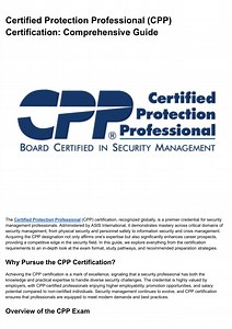 Certified Protection Professional (CPP) Certification_ Comprehensive Guide (1) - SlideServe