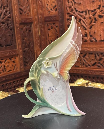 Exquisite Franz Porcelain "papillon" Butterfly Sculpted Photo Frame, Hand-painted FZ00331 - Etsy UK