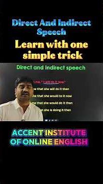 Direct & Indirect Speech in 1 Simple Trick | 100% Easy Method | English Grammar