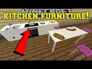 Minecraft: 5 PIECES OF EPIC KITCHEN FURNITURE!!! - Custom Command