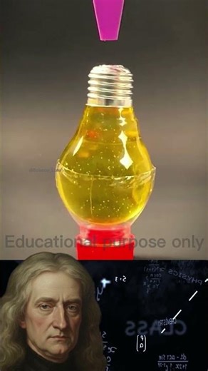 Oil Lamp from an Old Light Bulb EASY 🗿Power of STEM Experiment😱🔥#STEM Science #physics #trending