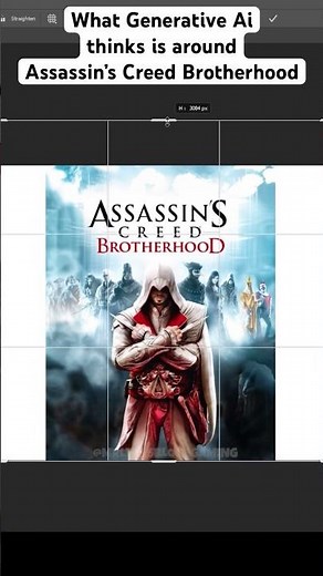 Photoshop Ai completes: Assassin's Creed Brotherhood Cover Art [Generative Fill]