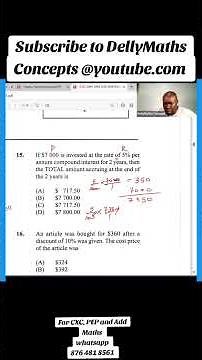 Csec Mathematics Paper 1 no calculator #maths #basicproblems #csecmaths #cxcmaths #gcse
