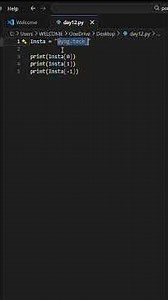 Indexing in Python | Day 12 of learning python from scratch #coding #python