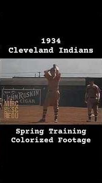 1934 Cleveland Indians Spring Training Footage #trendingshorts #baseball