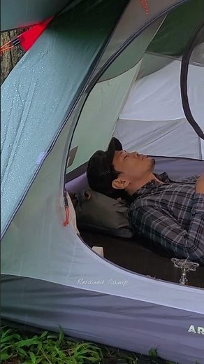 EXTREME RAINSTORM CAMPING! Relaxing camping in rain sounds (ASMR) #campinginheavyrain #shorts