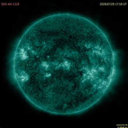 태양 전면 주간 UV (131A) 동영상 (weekly solar full-disk movie in UV : 2026. 7. 27 ~ 8. 2 #solar#태양#UV#자외선