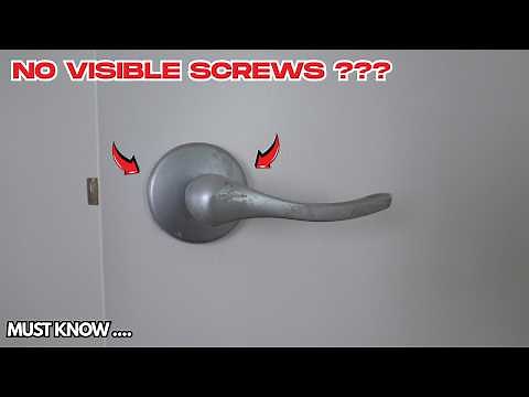Remove door handle / knob without screws visible #4