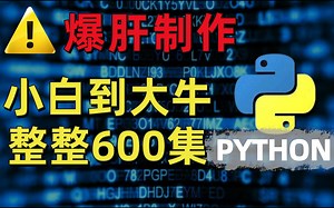 爆肝！Python从小白到大牛全套教程600集！