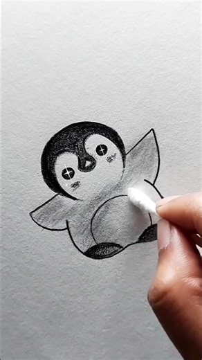 Penguin Drawing | Cute & Easy Pencil Sketch