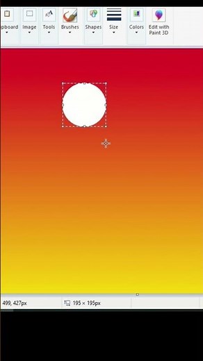 How to Draw Realistic Moonlight Scenery in MS Paint 😱 #shorts #mspaint #drawing #moonlight