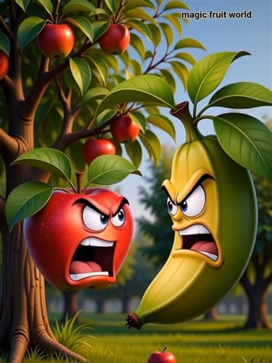 Apple Tree vs Banana Tree Funny AI Cartoon Garden Story