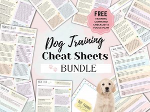 Dog Training Cheat Sheets, Puppy Socialisation, Puppy Training Guide, Puppy Obedience, Puppy Training Log, New Puppy Advise, Dog Commands - Etsy