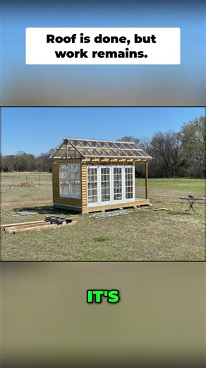 Roof is almost done! Ridge cap is up, but still have open areas, unfinished ends, and bay window spaces to cover. #Construction #DIY #HomeImprovement #ProgressUpdate