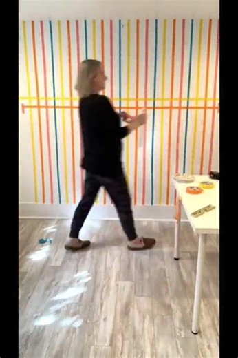 DIY Plaid Backdrop Using Masking Tape