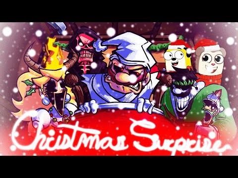 Friday Night Funkin' Mario's Madness Christmas Surprise + JINGLEOFF! - The time of feeding! MDP