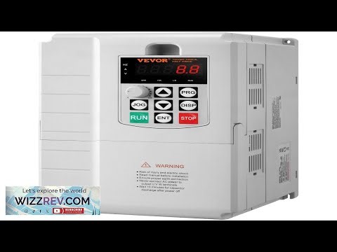 VEVOR VFD 7.5KW 34A 10HP Variable Frequency Drive for 3 Phase Motor Speed