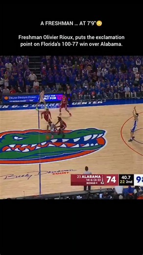 Tuxido | A FRESHMAN at 7'9" just sealed the deal Olivier Rioux, the tallest player in college basketball history, put the exclamation point on No.... | Instagram