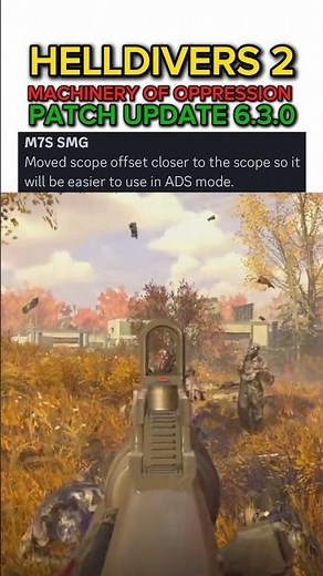 M7S SMG CHANGE After Patch Update 6.3.0 - Helldivers 2