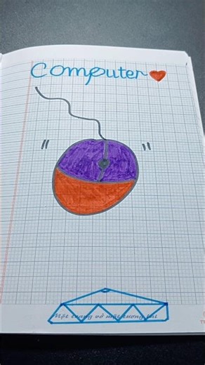 Drawing a simple yet beautiful computer mouse ❤ #shorts #computer #computermouse #painting