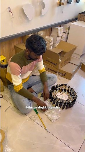 Chandelier Installation #chandelier #chandeliers #luxurylighting #luxurylightingindia #homedecor