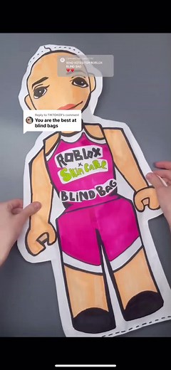 Roblox Skincare Paper Blind Bag Unboxing ASMR