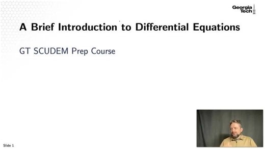 Overview of Differential Equations – GT SCUDEM Prep Site
