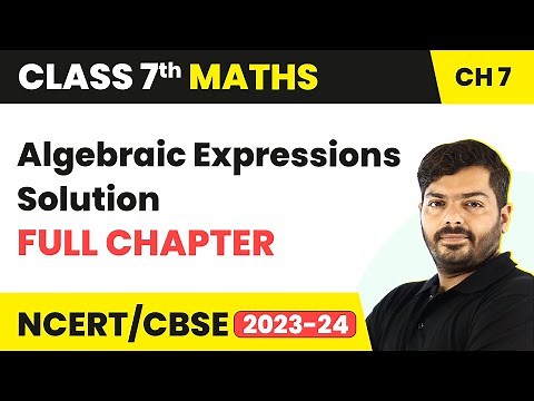 Class 7 Maths Chapter 7 | Algebraic Expressions Full Chapter RD Sharma Solution