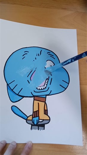 Drawing Watterson from Gumball with Posca Makers!#posca#Gumball#watterson