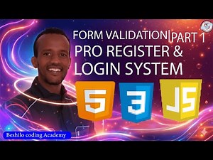 Form Validation Part 1 | Registration, Login & Logout System Like a Pro (HTML, CSS & JavaScript)