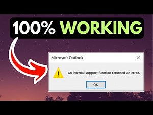 An Internal Support Function Returned An Error in Microsoft Outlook on Windows 11 FIXED