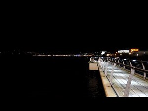 Night Atmosphere at the Marina | Calming Sounds for Good Dreams | 4K ASMR