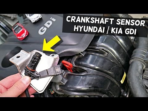 CRANKSHAFT POSITION SENSOR REPLACEMENT LOCATION HYUNDAI KIA 2.4 GDI ENGINE